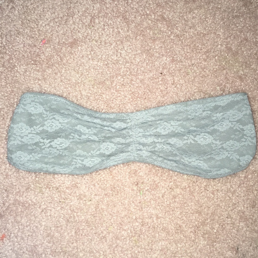[PINK] Gray Lace Bandeau